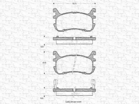 Magneti Marelli 363702160773 - Тормозные колодки, дисковые, комплект unicars.by