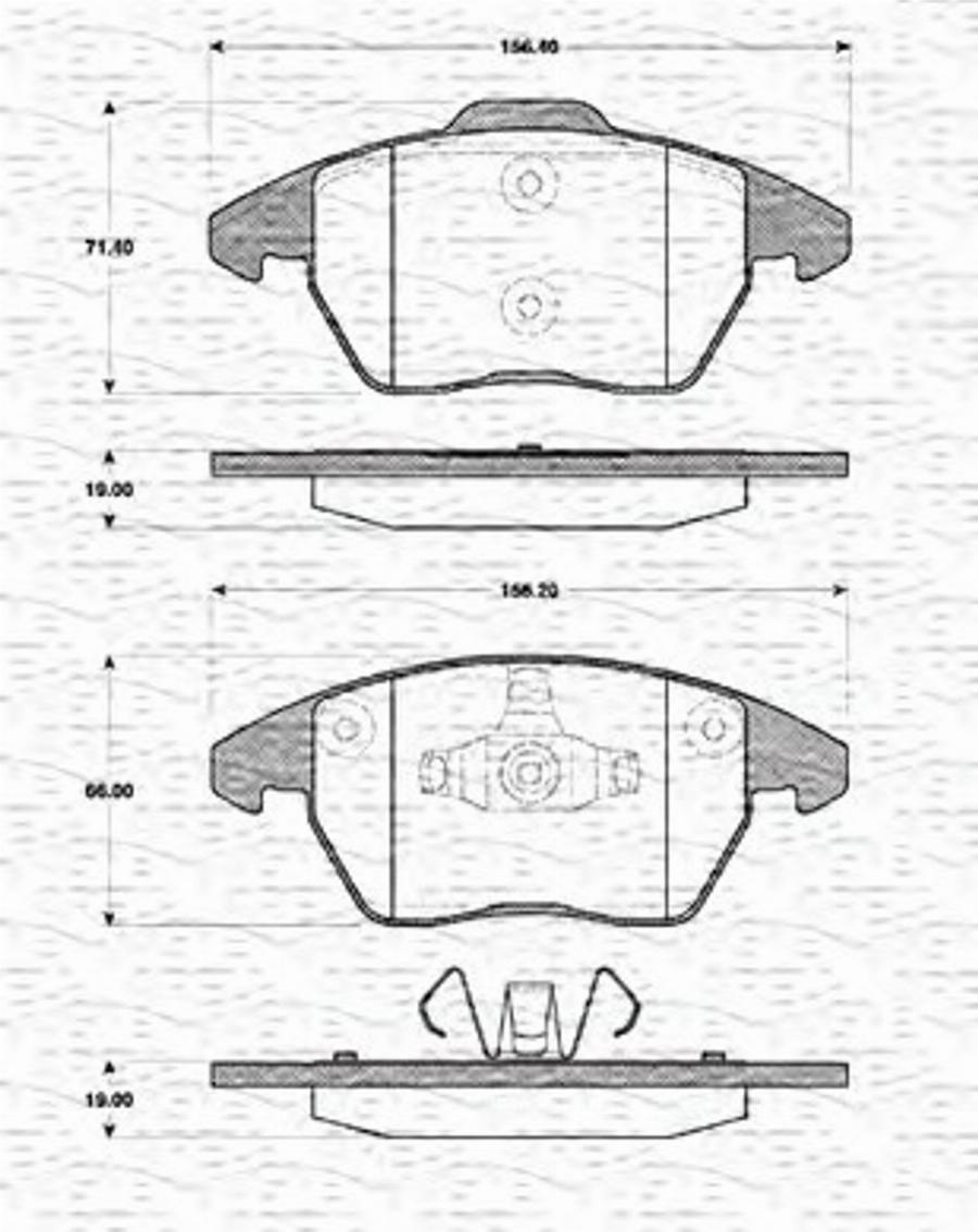 Magneti Marelli 363702161417 - Тормозные колодки, дисковые, комплект unicars.by