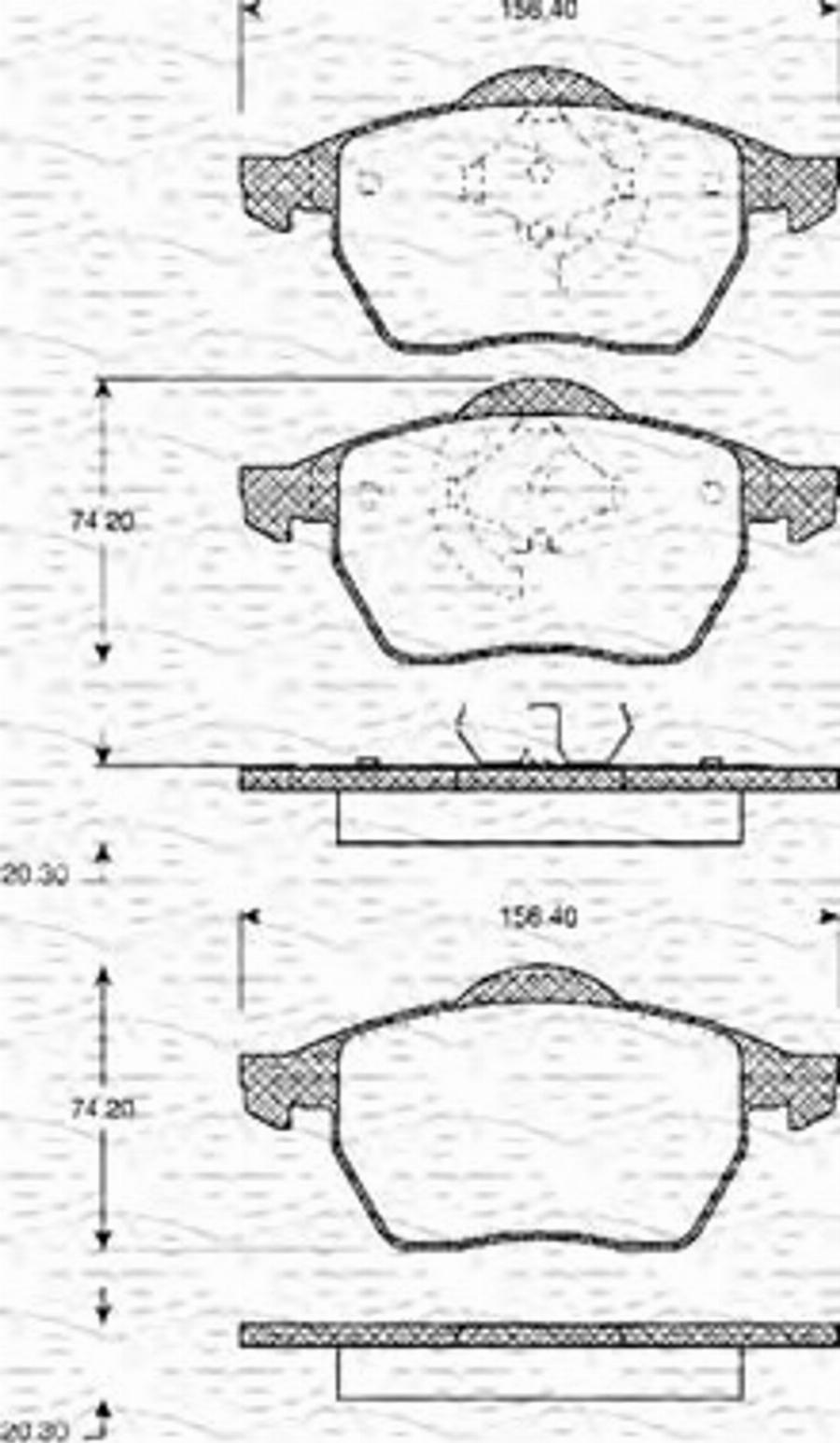 Magneti Marelli 363702161097 - Тормозные колодки, дисковые, комплект unicars.by