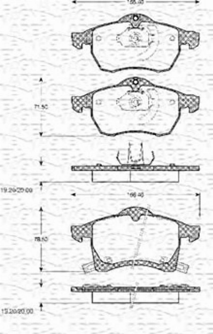 Magneti Marelli 363702161046 - Тормозные колодки, дисковые, комплект unicars.by