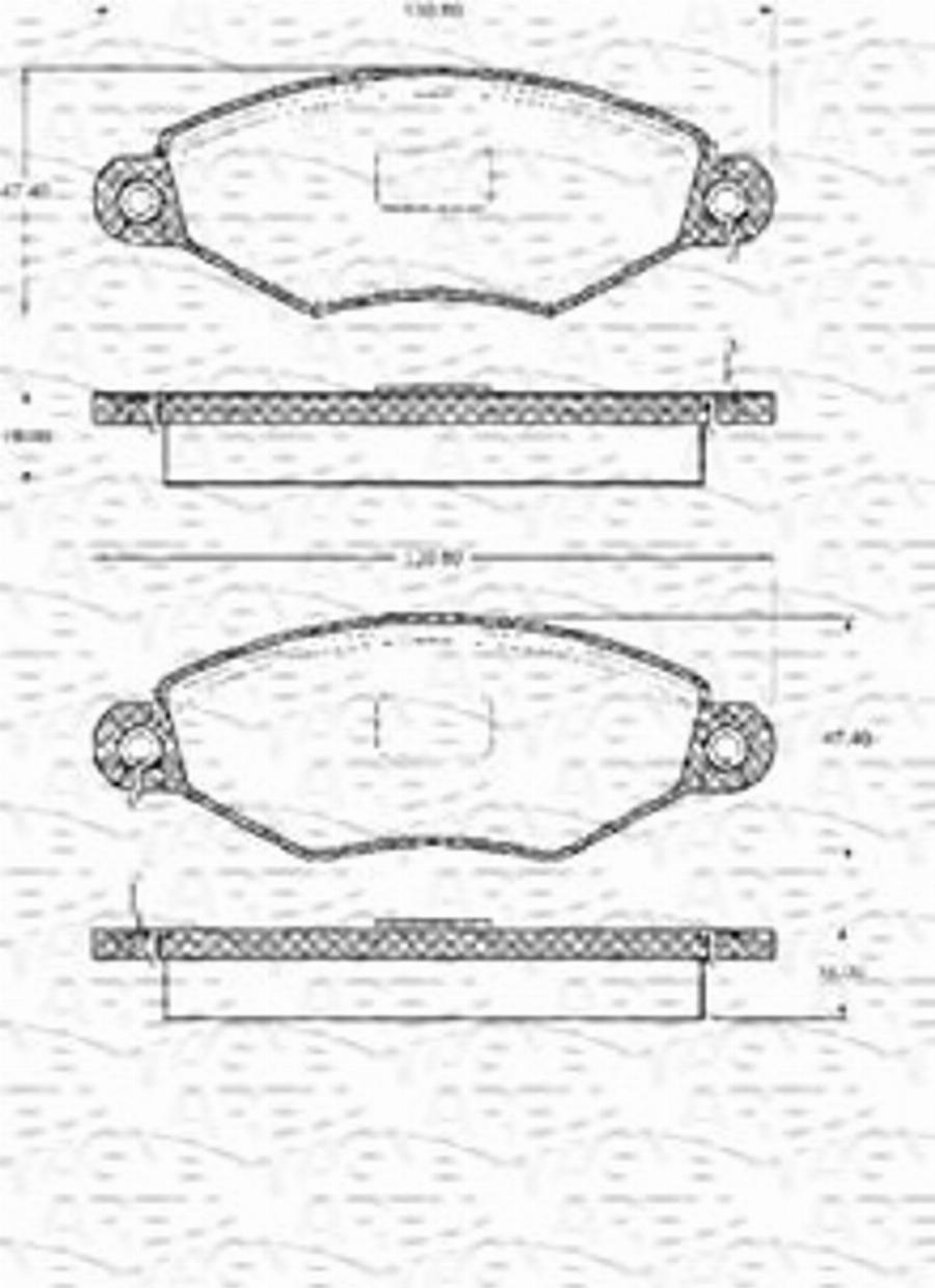 Magneti Marelli 363702161040 - Тормозные колодки, дисковые, комплект unicars.by