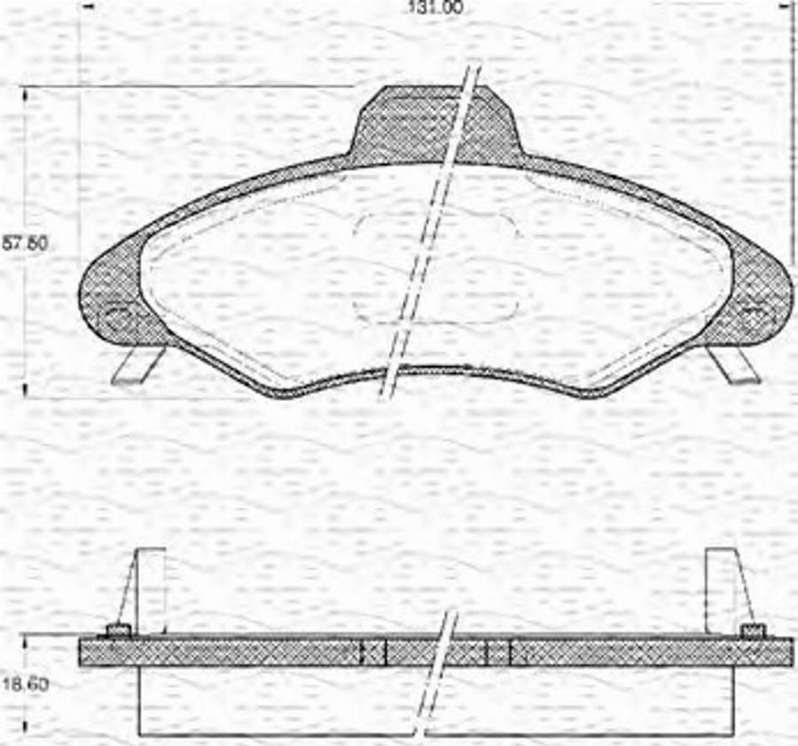 Magneti Marelli 363702161056 - Тормозные колодки, дисковые, комплект unicars.by