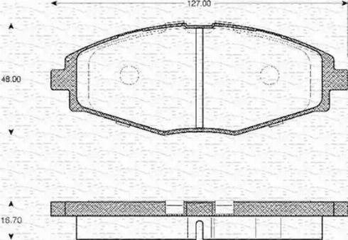 Magneti Marelli 363702161051 - Тормозные колодки, дисковые, комплект unicars.by