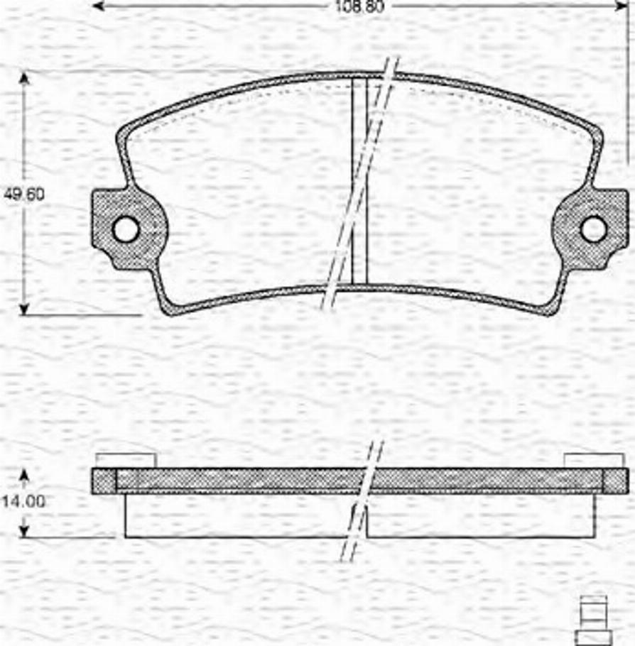 Magneti Marelli 363702161064 - Тормозные колодки, дисковые, комплект unicars.by