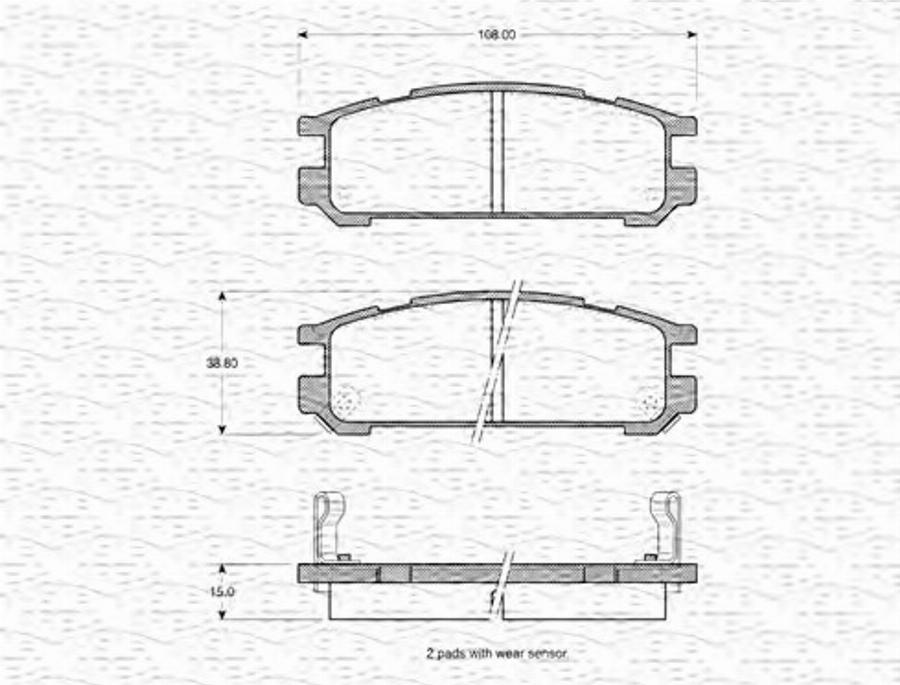 Magneti Marelli 363702161009 - Тормозные колодки, дисковые, комплект unicars.by