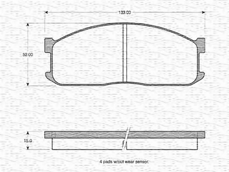 Magneti Marelli 363702161006 - Тормозные колодки, дисковые, комплект unicars.by