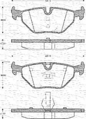 Magneti Marelli 363702161084 - Тормозные колодки, дисковые, комплект unicars.by