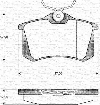 Magneti Marelli 363702161079 - Тормозные колодки, дисковые, комплект unicars.by