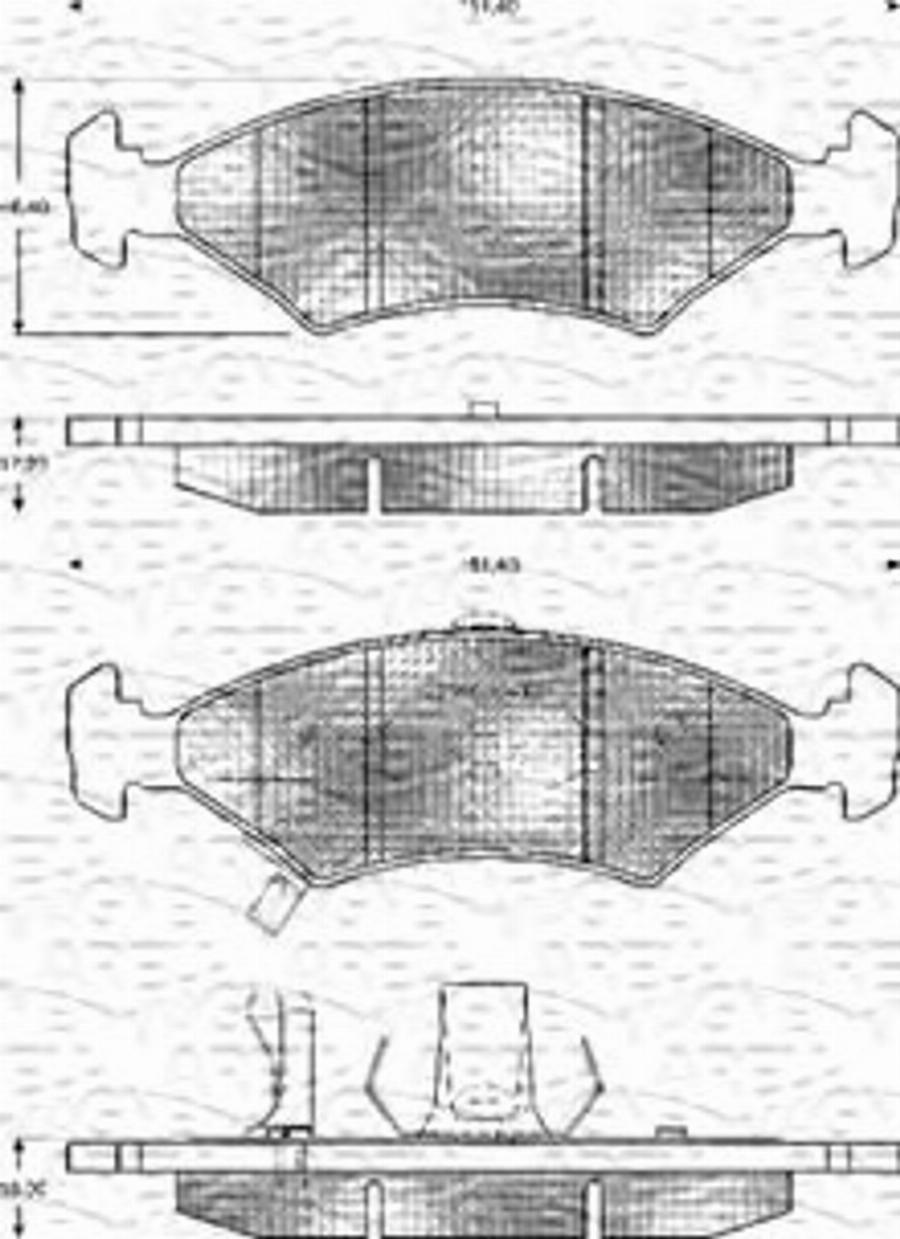 Magneti Marelli 363702161145 - Тормозные колодки, дисковые, комплект unicars.by