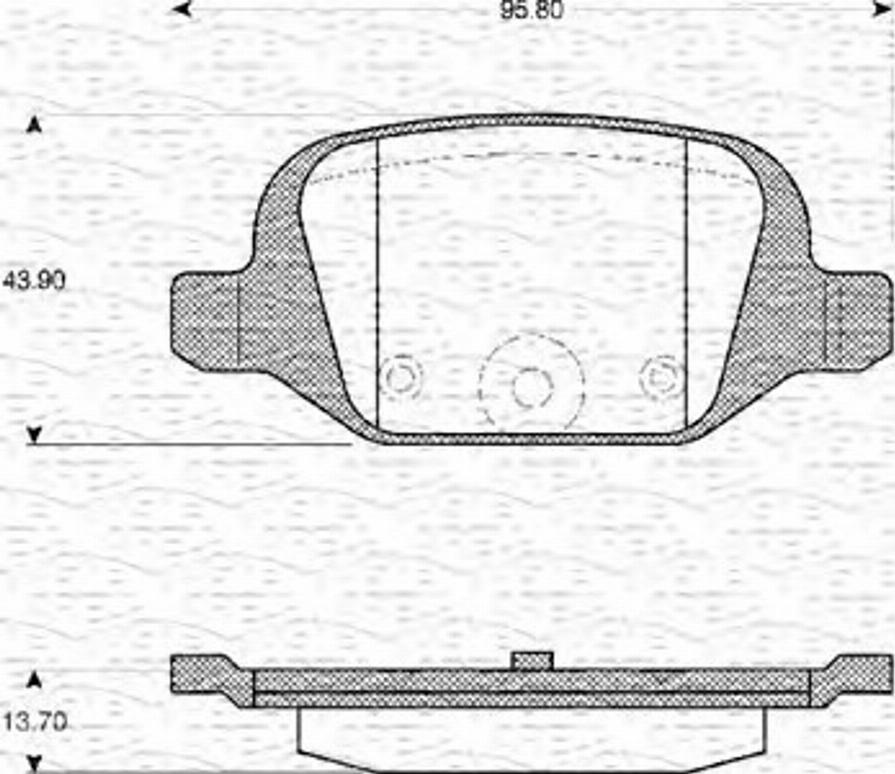 Magneti Marelli 363702161104 - Тормозные колодки, дисковые, комплект unicars.by