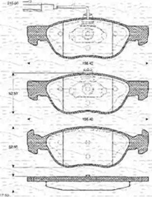 Magneti Marelli 363702161107 - Тормозные колодки, дисковые, комплект unicars.by