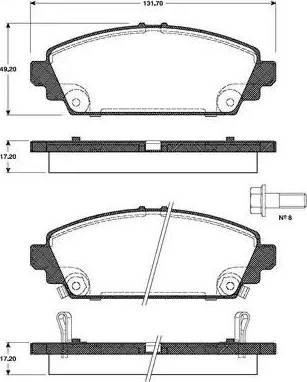 Magneti Marelli 363702161131 - Тормозные колодки, дисковые, комплект unicars.by