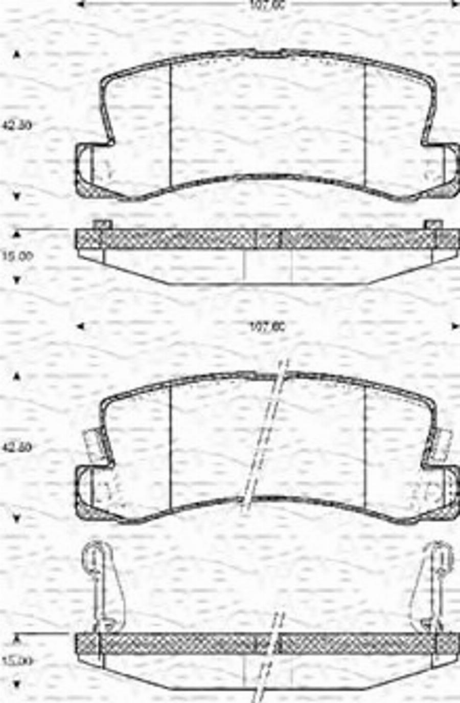 Magneti Marelli 363702161125 - Тормозные колодки, дисковые, комплект unicars.by