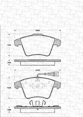 Magneti Marelli 363702161392 - Тормозные колодки, дисковые, комплект unicars.by