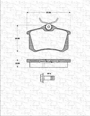 Magneti Marelli 363702161328 - Тормозные колодки, дисковые, комплект unicars.by