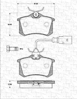 Magneti Marelli 363702161259 - Тормозные колодки, дисковые, комплект unicars.by