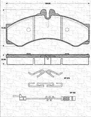 Magneti Marelli 363702161200 - Тормозные колодки, дисковые, комплект unicars.by