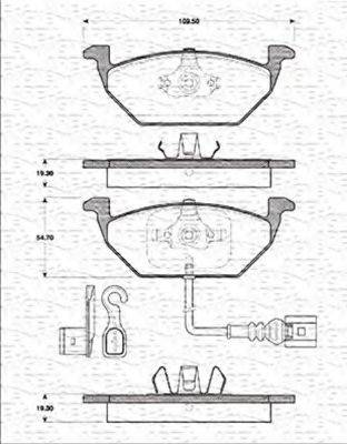 Magneti Marelli 363702161202 - Тормозные колодки, дисковые, комплект unicars.by