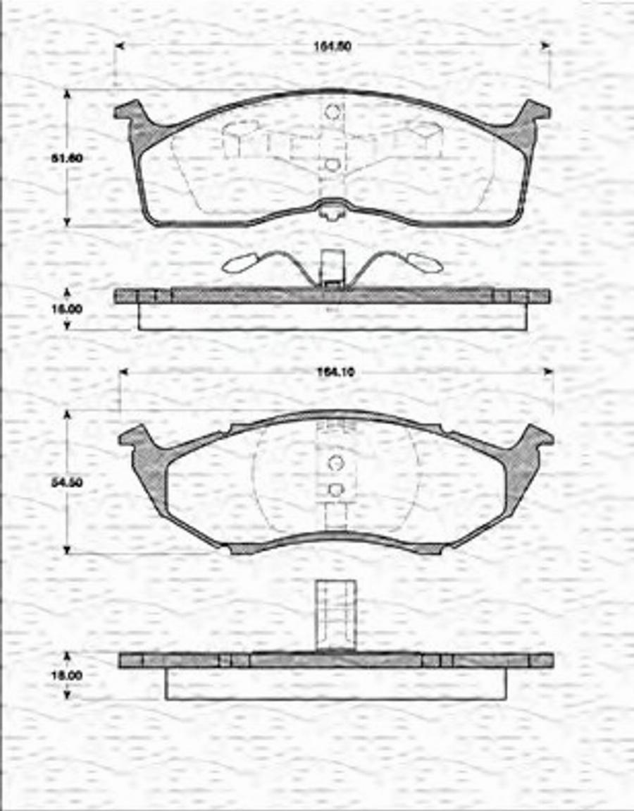 Magneti Marelli 363702161284 - Тормозные колодки, дисковые, комплект unicars.by