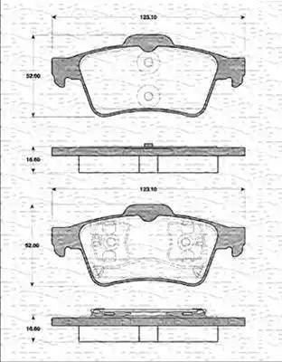 Magneti Marelli 363702161273 - Тормозные колодки, дисковые, комплект unicars.by