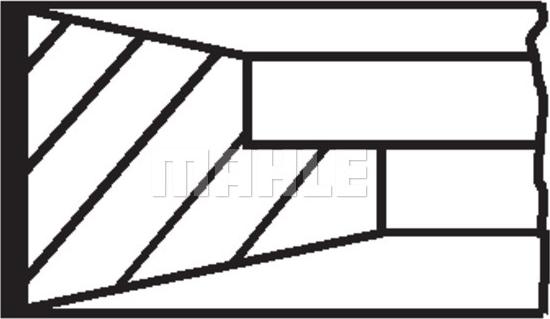 MAHLE 061 06 N0 - Комплект поршневых колец unicars.by