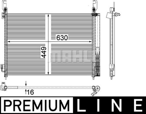 MAHLE AC 588 000P - Конденсатор кондиционера unicars.by