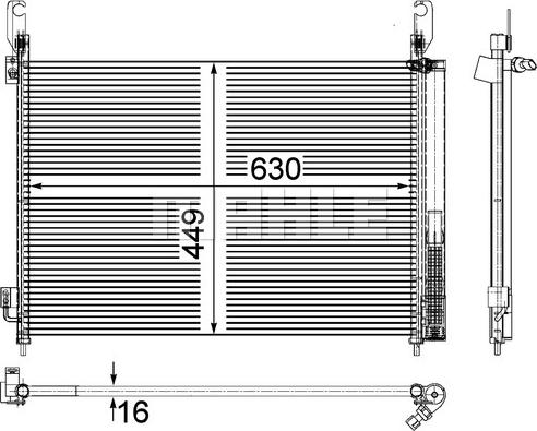 MAHLE AC 588 000P - Конденсатор кондиционера unicars.by