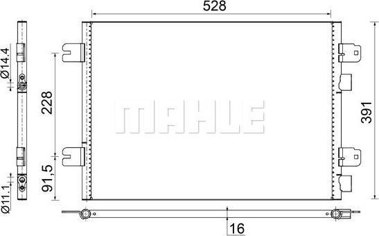 MAHLE AC 691 000S - Конденсатор кондиционера unicars.by