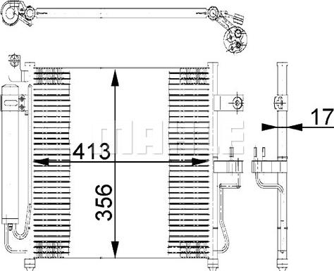 MAHLE AC 677 000S - Конденсатор кондиционера unicars.by