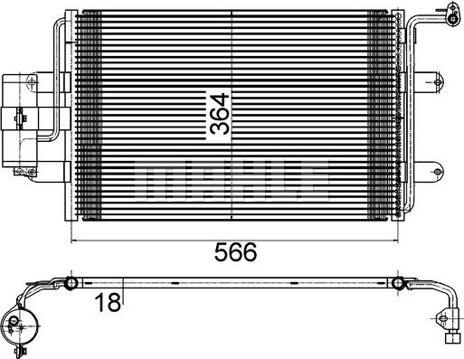 MAHLE AC 180 000S - Конденсатор кондиционера unicars.by