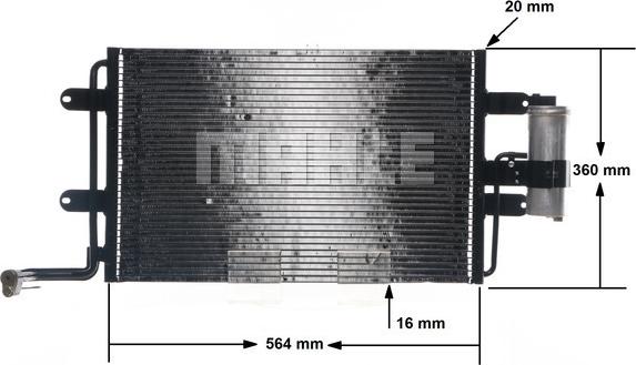 MAHLE AC 180 000S - Конденсатор кондиционера unicars.by