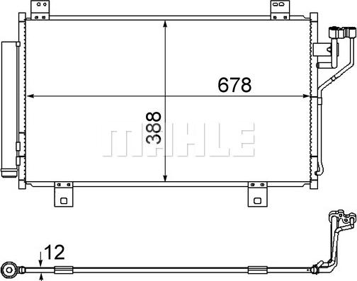 MAHLE AC 865 000S - Конденсатор кондиционера unicars.by