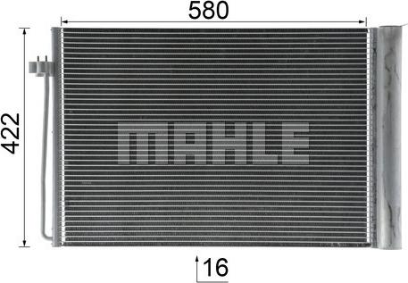 MAHLE AC 344 000P - Конденсатор кондиционера unicars.by