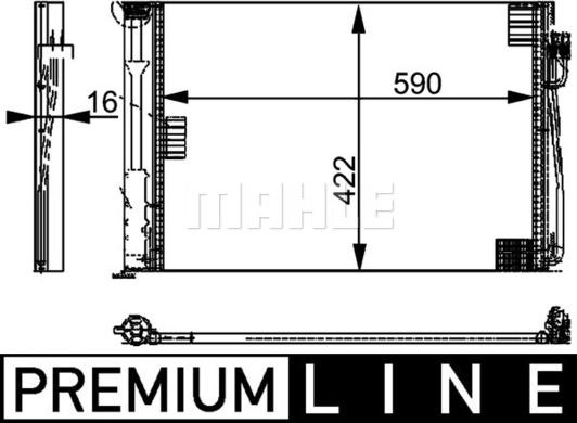 MAHLE AC 344 000P - Конденсатор кондиционера unicars.by