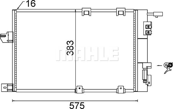 MAHLE AC 339 000S - Конденсатор кондиционера unicars.by