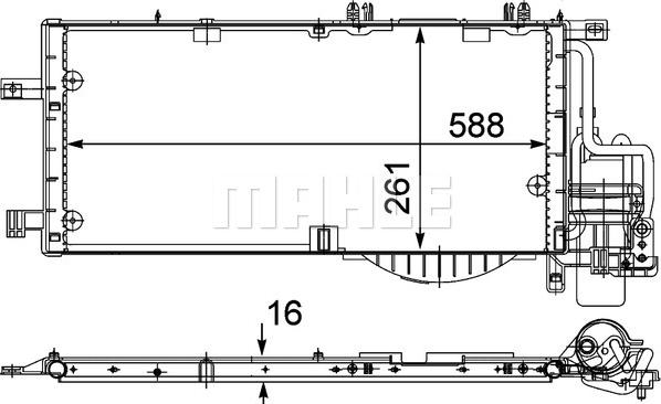 MAHLE AC 336 000P - Конденсатор кондиционера unicars.by