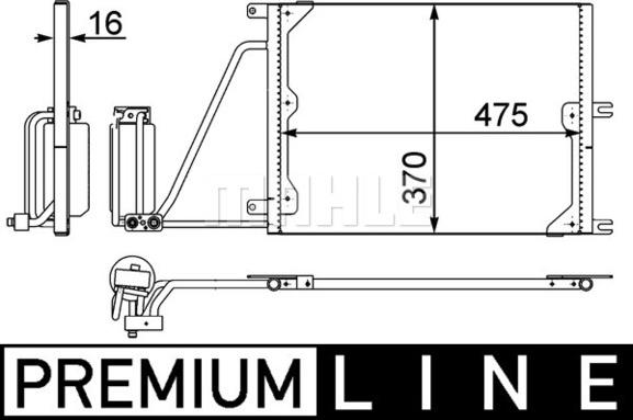 MAHLE AC 226 000P - Конденсатор кондиционера unicars.by