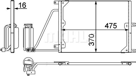 MAHLE AC 226 000P - Конденсатор кондиционера unicars.by