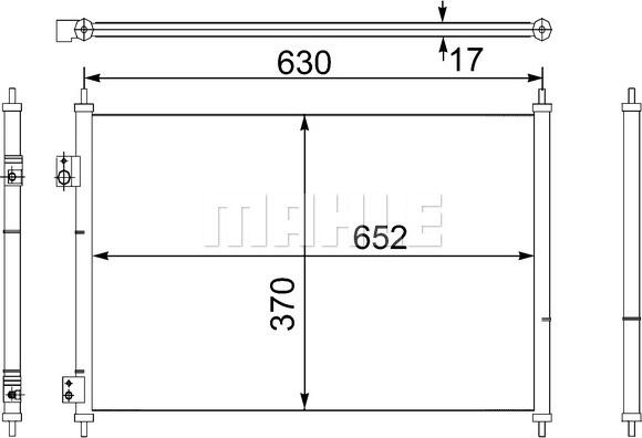 MAHLE AC 755 000S - Конденсатор кондиционера unicars.by