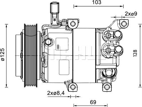 MAHLE ACP 1458 000P - Компрессор кондиционера unicars.by