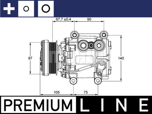 MAHLE ACP 1113 000P - Компрессор кондиционера unicars.by