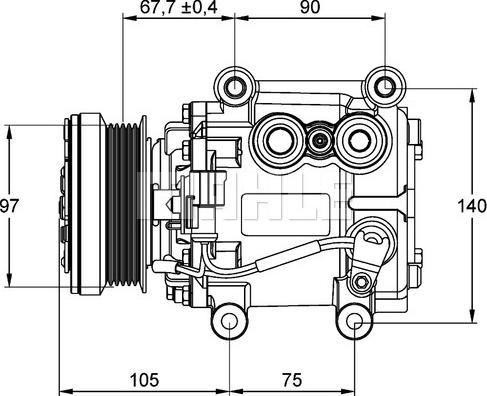 MAHLE ACP 1113 000P - Компрессор кондиционера unicars.by