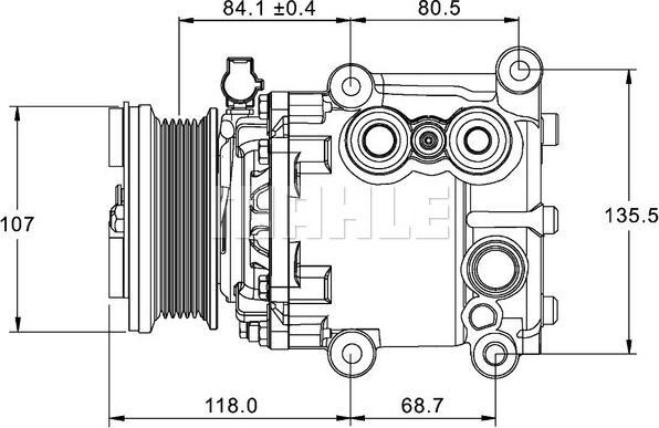 MAHLE ACP 1336 000P - Компрессор кондиционера unicars.by