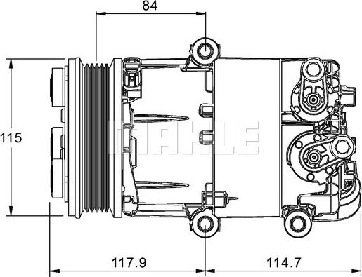 MAHLE ACP 1333 000P - Компрессор кондиционера unicars.by