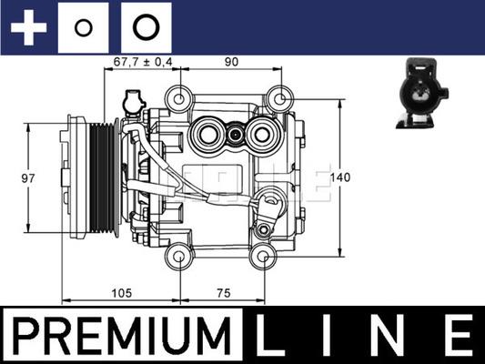 MAHLE ACP 848 000P - Компрессор кондиционера unicars.by