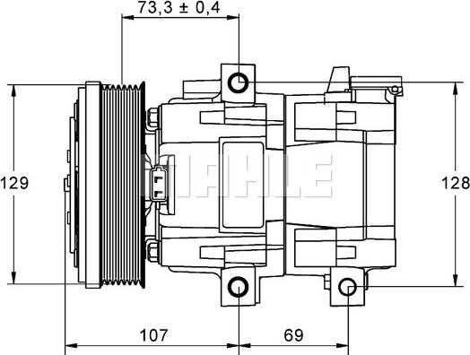 MAHLE ACP 855 000P - Компрессор кондиционера unicars.by