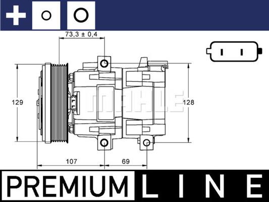 MAHLE ACP 855 000P - Компрессор кондиционера unicars.by