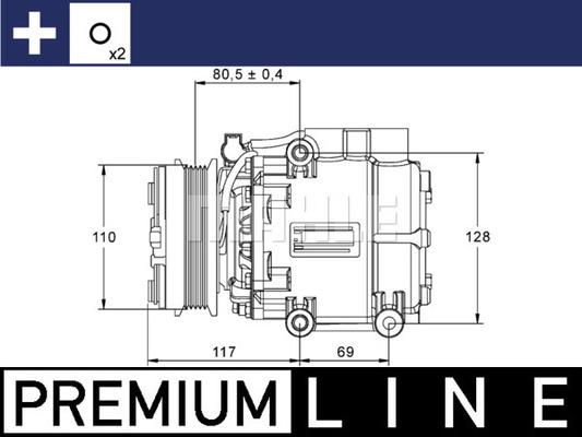 MAHLE ACP 858 000P - Компрессор кондиционера unicars.by