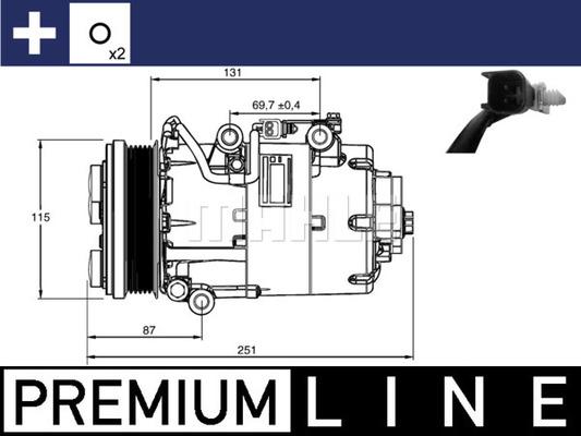 MAHLE ACP 868 000P - Компрессор кондиционера unicars.by