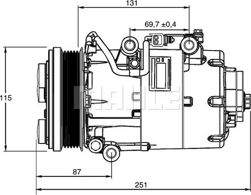 MAHLE ACP 868 000P - Компрессор кондиционера unicars.by